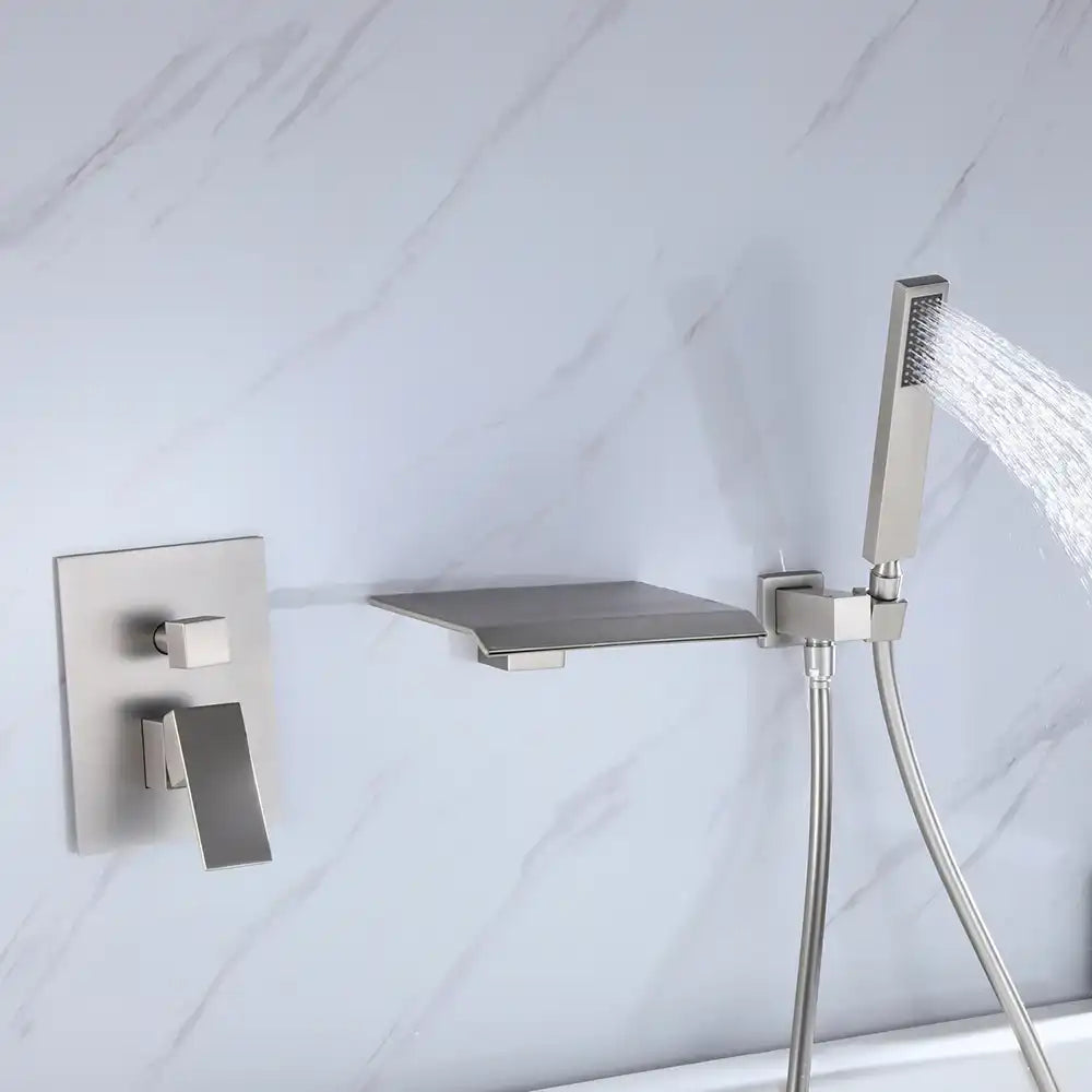 Solid Brass Single-Handle Wall-Mount Tub Faucet, Polished Chrome Finish