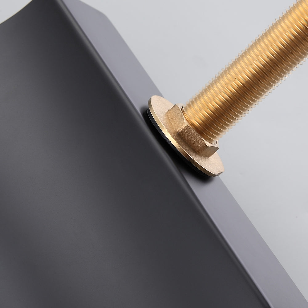 Waterfall Roman Tub Faucet, Double-Handle Brass Deck-Mounted, Matte Black