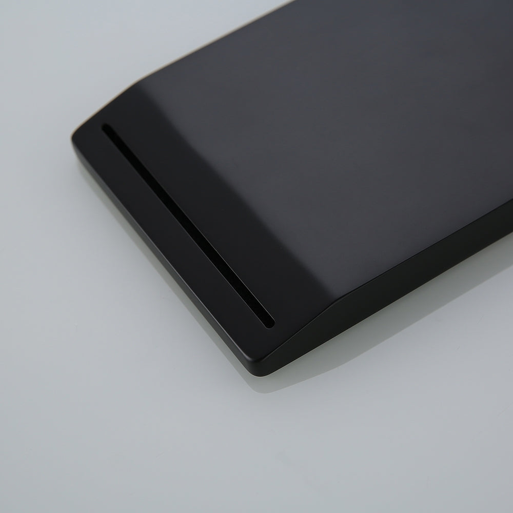 Sleek Black Waterfall Sink Faucet, Wall-Mounted, Single-Handle