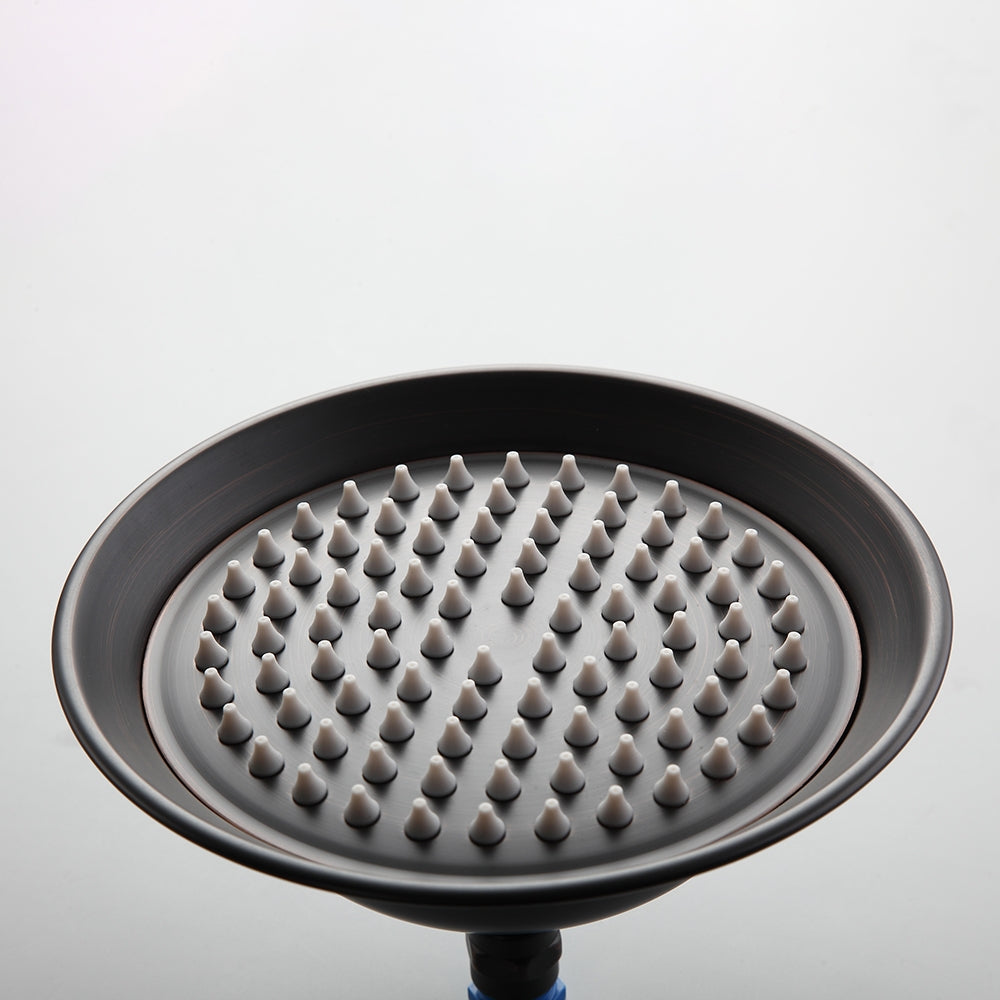 Antique Black Exposed Shower System with Handheld Showerhead