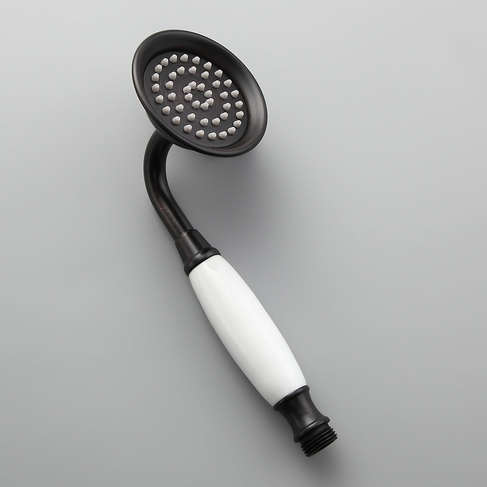 Antique Black Exposed Shower System with Handheld Showerhead