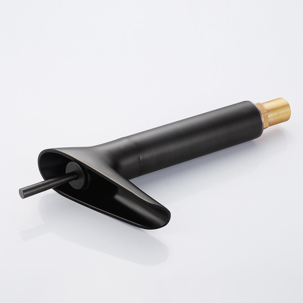 Classic Solid Brass 1-Hole Single-Handle Waterfall Vessel Sink Faucet