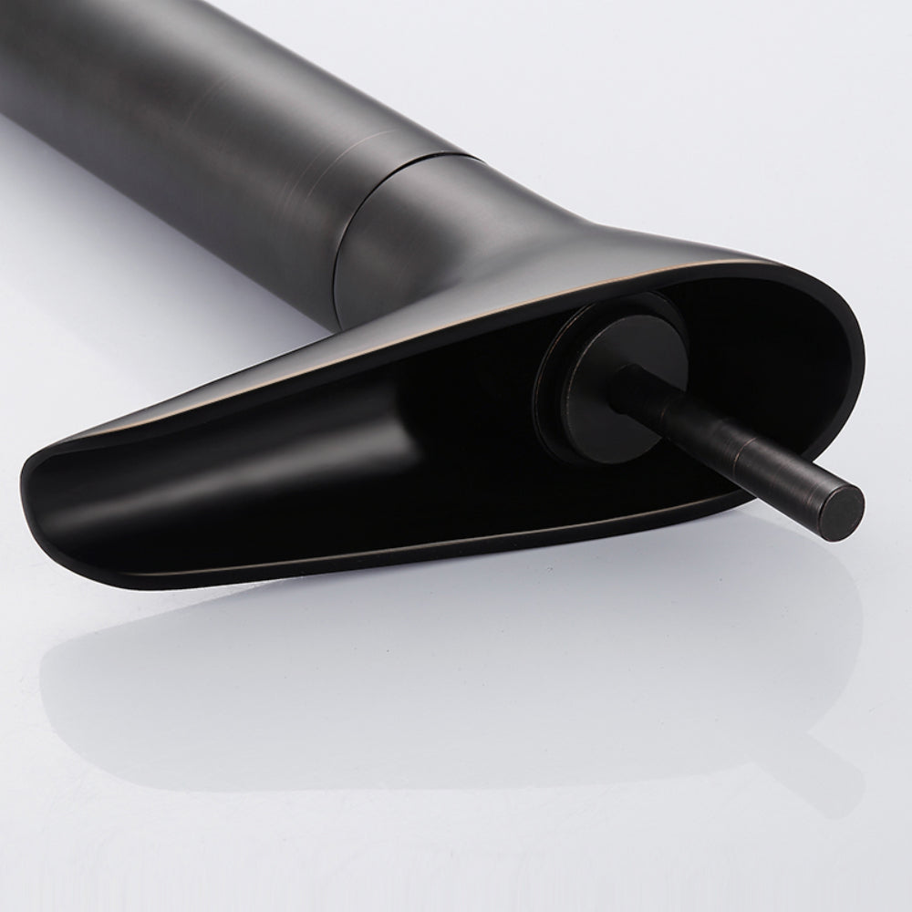 Classic Solid Brass 1-Hole Single-Handle Waterfall Vessel Sink Faucet