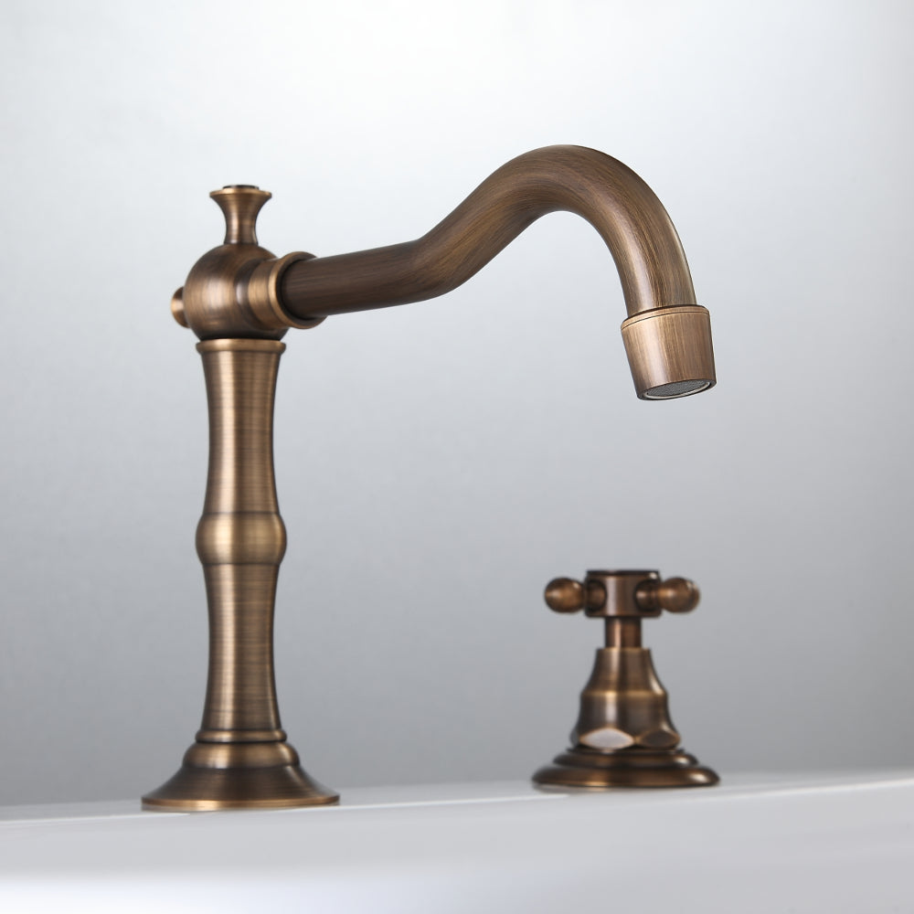Double-Handle Widespread Sink Faucet with Spout