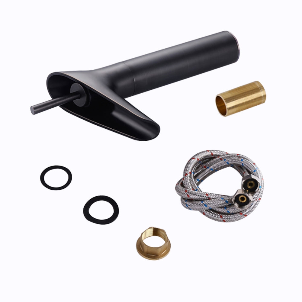 Classic Solid Brass 1-Hole Single-Handle Waterfall Vessel Sink Faucet