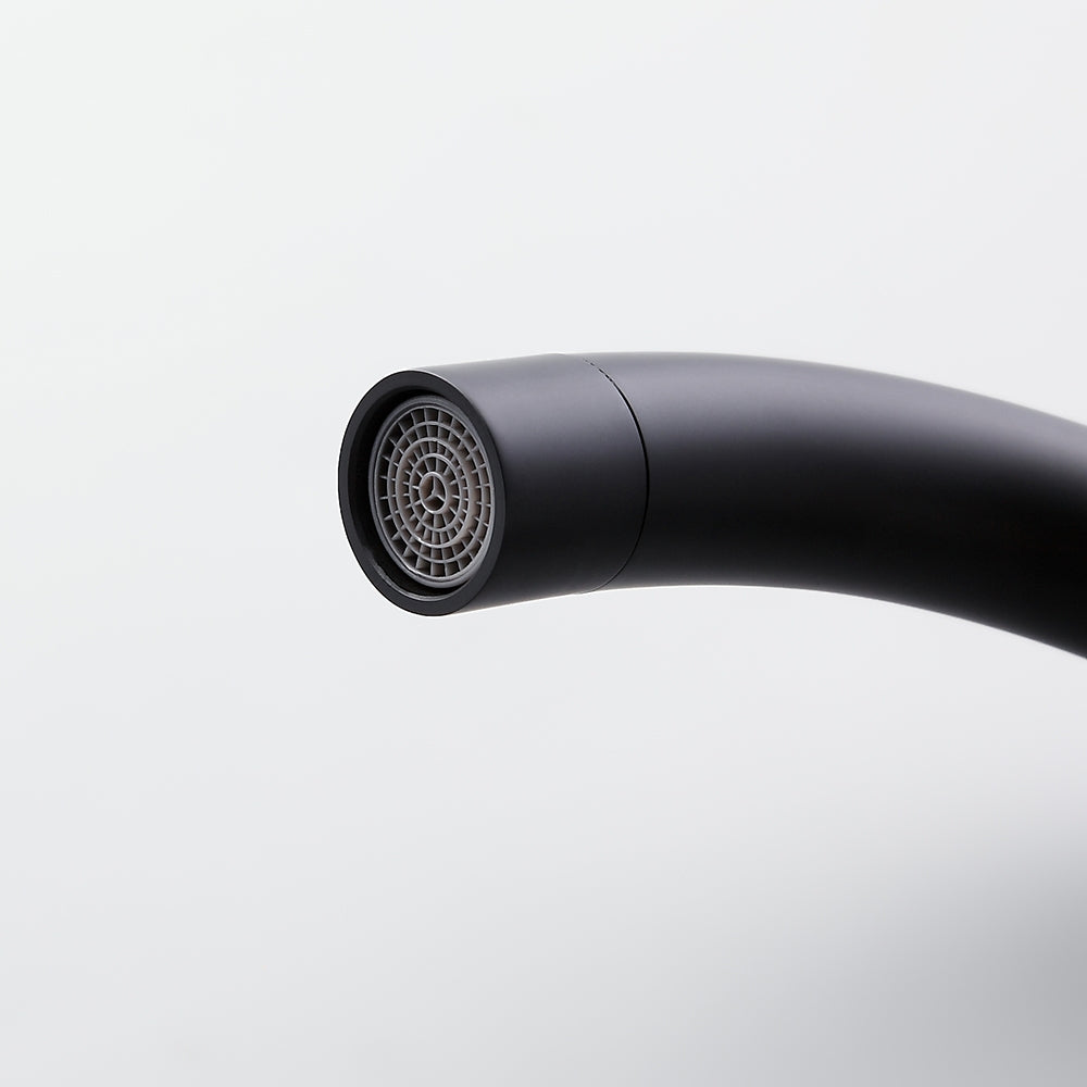 Black High Arc Kitchen Faucet with Single Handle, Stainless Steel, Single Hole Design