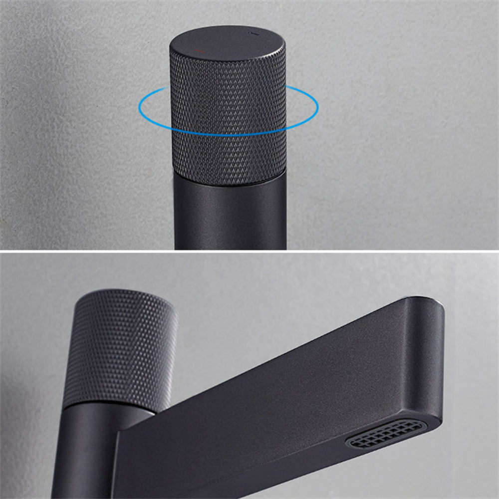 Premium Solid Brass Waterfall Spout Single-Handle Bathroom Sink Faucet