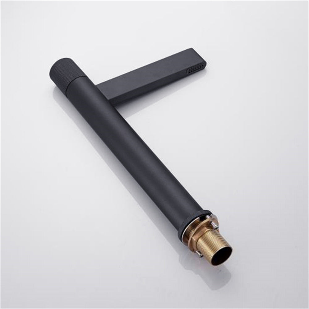 Premium Solid Brass Waterfall Spout Single-Handle Bathroom Sink Faucet