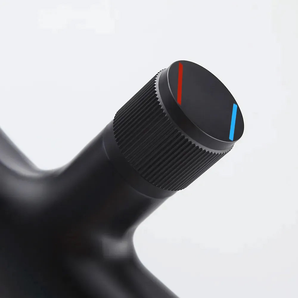 Black Waterfall Sink Faucet, Single-Handle 1-Hole Brass